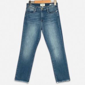 FRAME le high straight jeans